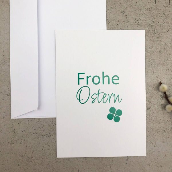 kreaglueck Postkarte Frohe Ostern m. Umschlag